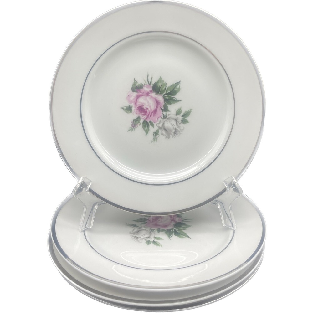 VTG Royal Jackson MARGARET ROSE  Bread & Butter Plates 6" Set Of 4